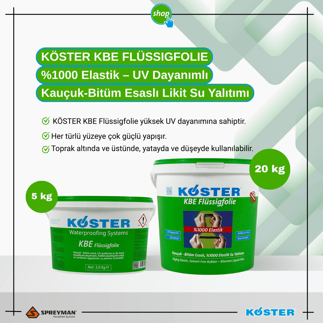 KÖSTER KBE Flüssigfolie 20 KG / Likit Su Yalıtım Ürünü
