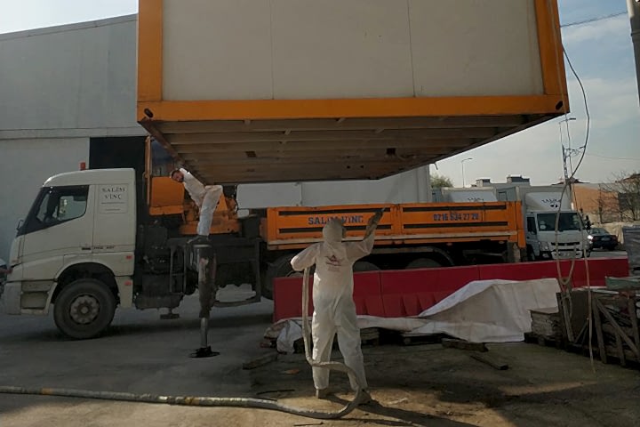 Konteyner Yalıtım Poliüretan Köpük Uygulaması 