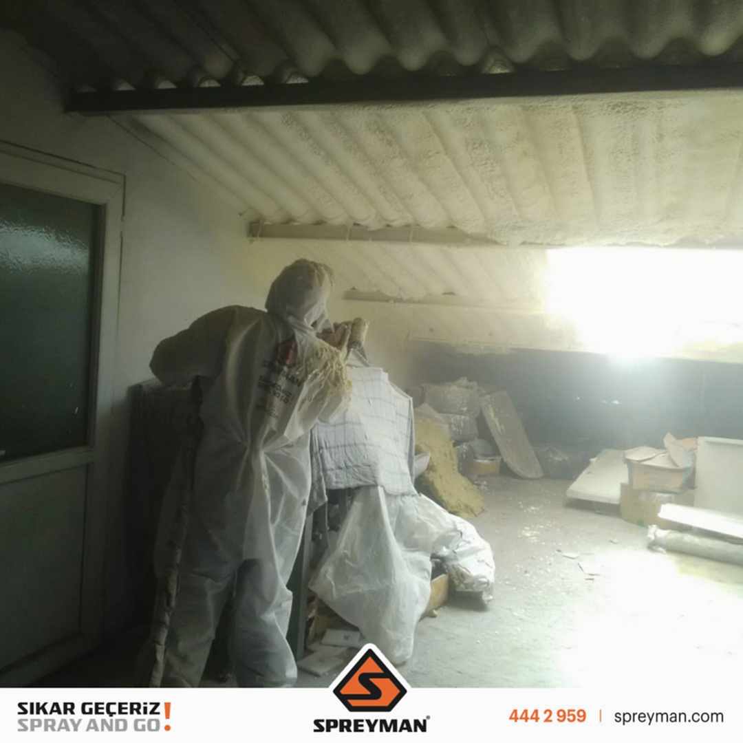 Atermit Çatı Ters Tavan Poliüretan Köpük Isı Yalıtım Uygulamamız..!