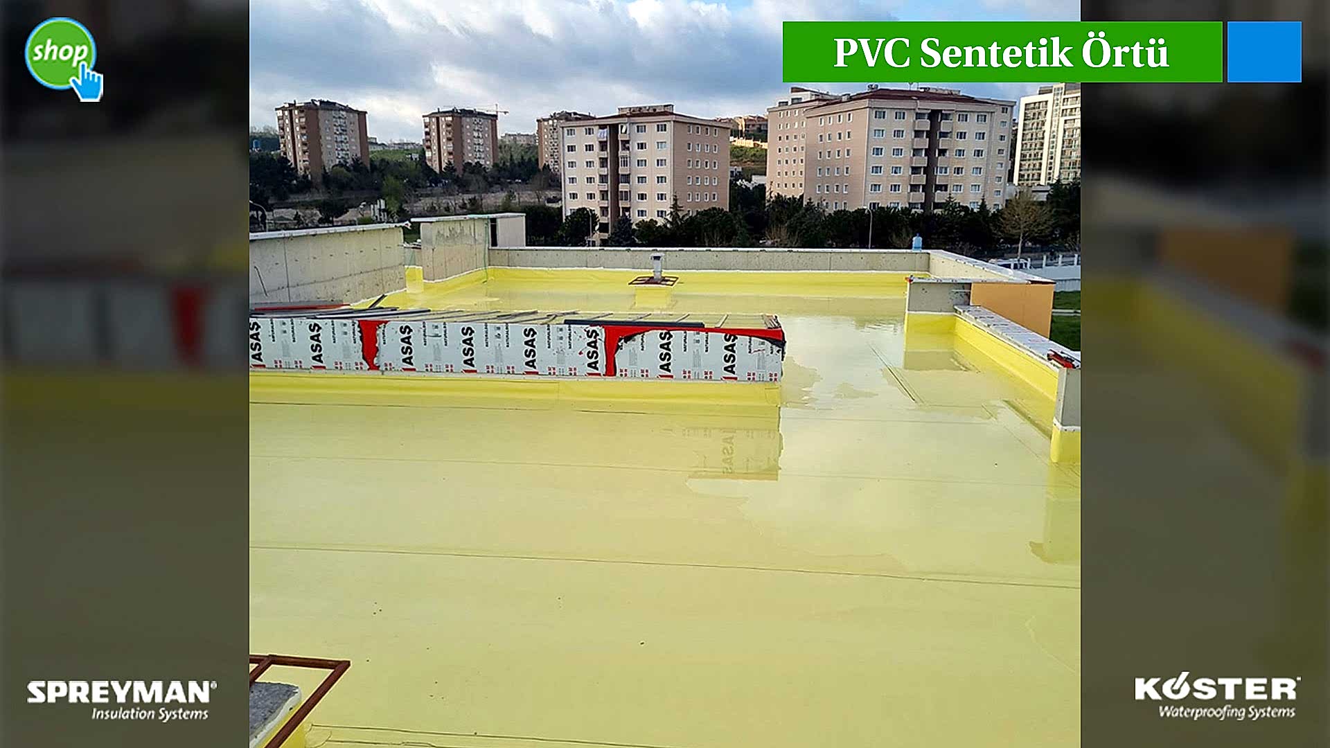 PVC Membran Sentetik Örtü Su Yalıtımı Uygulaması